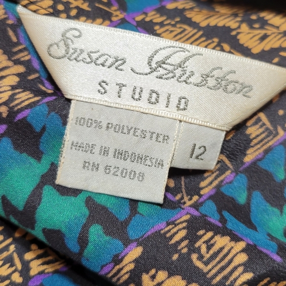 Vtg Susan Hutton Maxi Women's Dress Pleated Skirt and Blouse Set - Picture 8 of 8